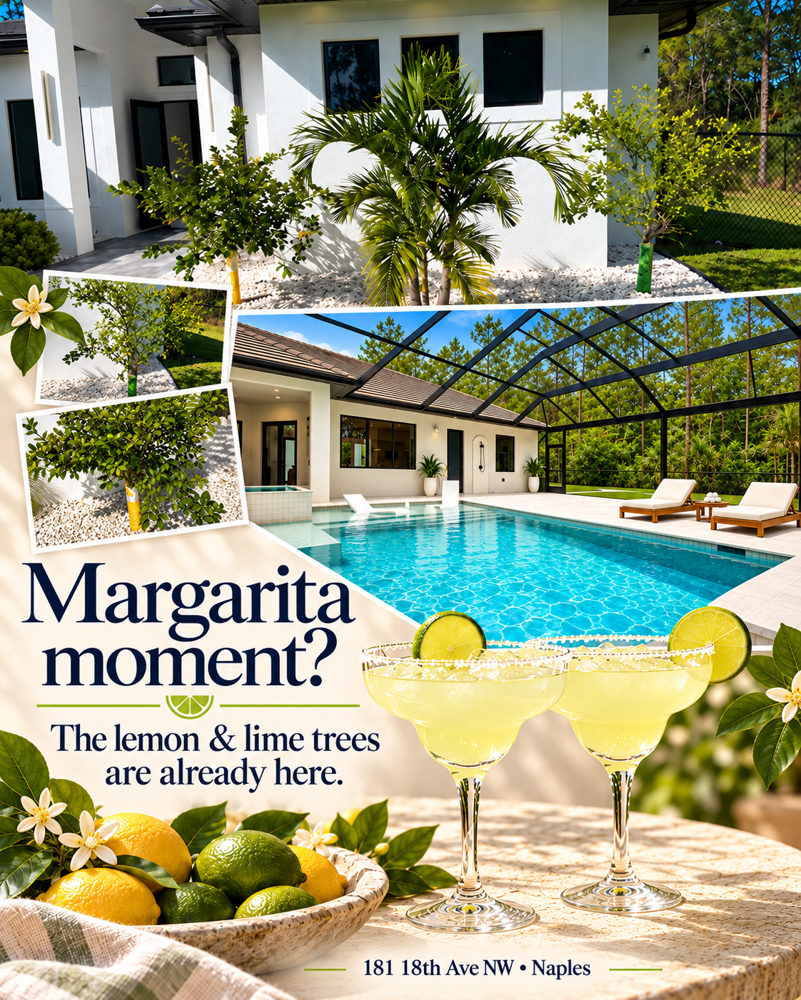 Margarita moment — the lemon and lime trees are already here at 181 18th Ave NW, Naples