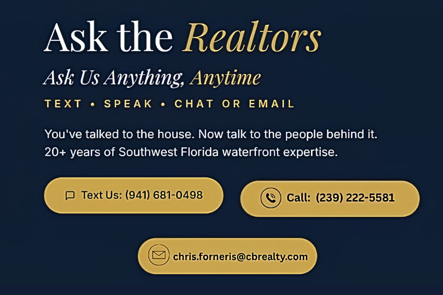 Ask the Realtors — Ask Us Anything, Anytime. Text, speak, chat or email Chris & Michelle Forneris