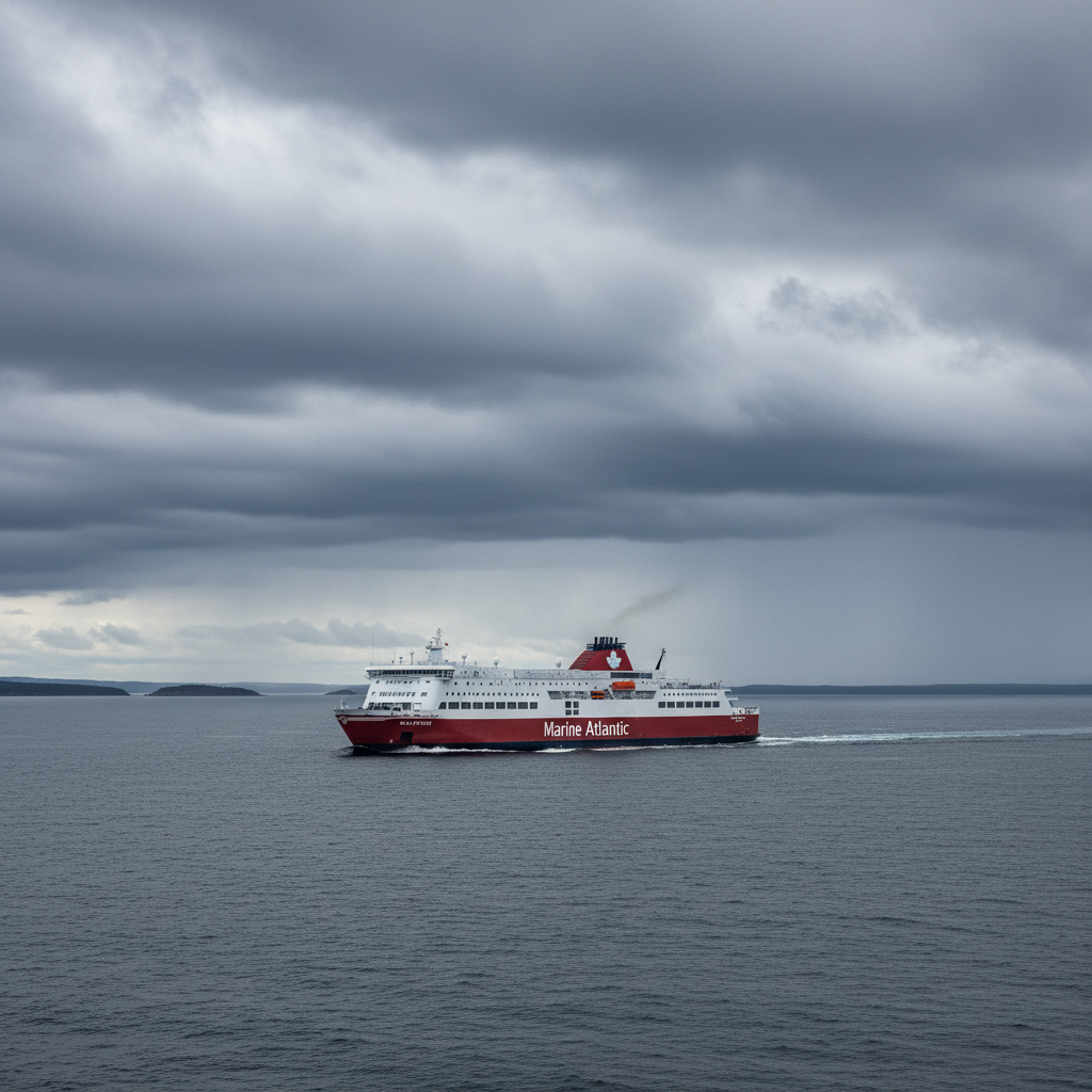 Marine Atlantic ferry crossing Cabot Strait to Newfoundland