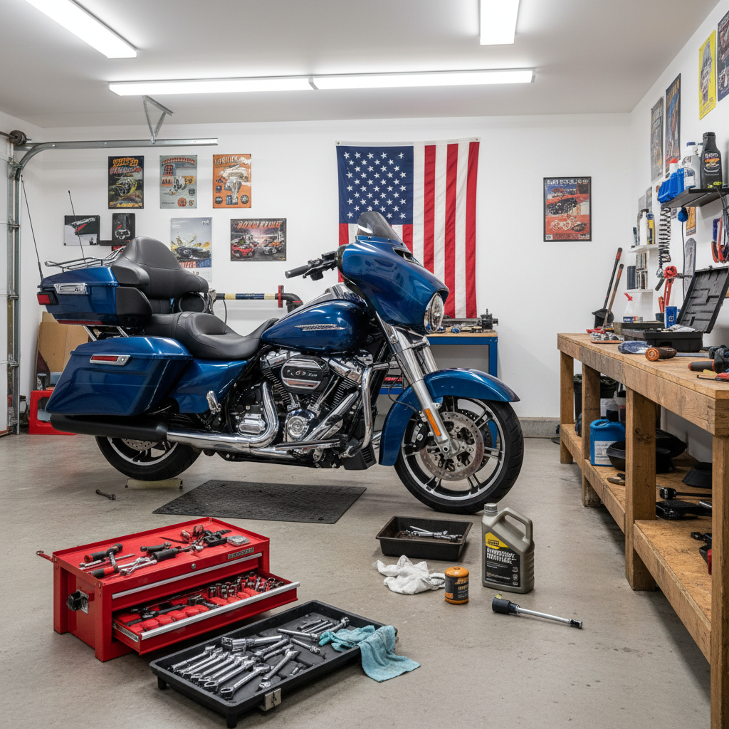 Motorcycle maintenance spring