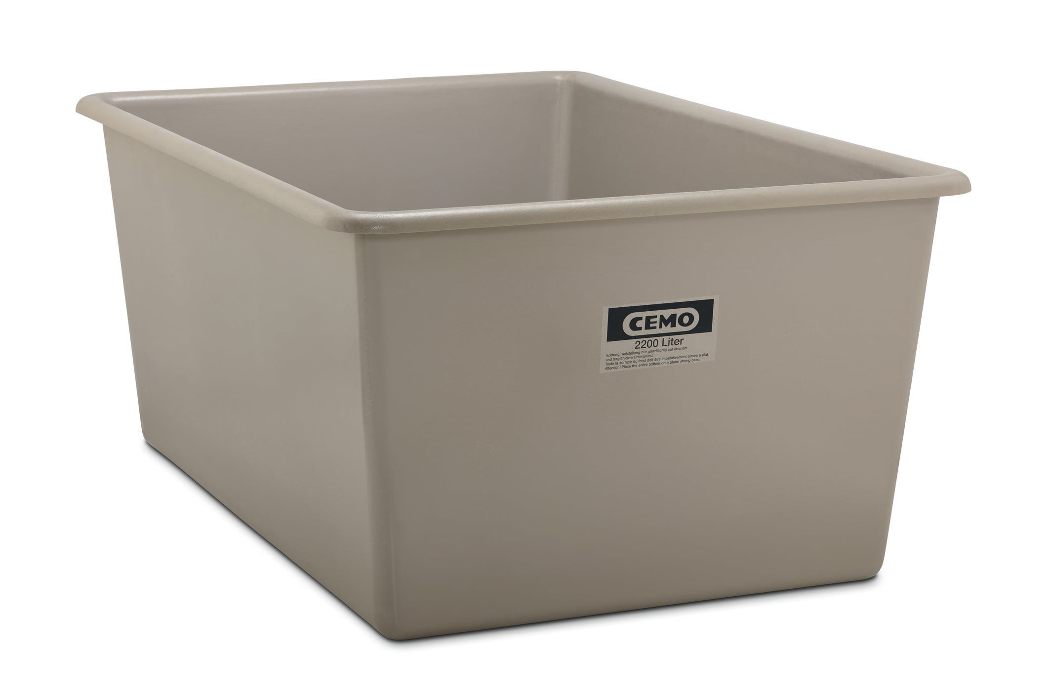 Rechthoekige container 2200l grijs