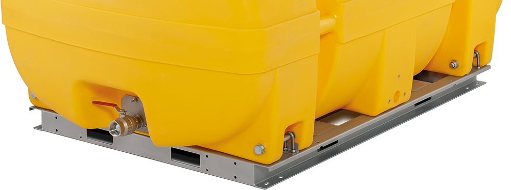 Galvanised steel frame,for PE tank 3000L trunk-shaped