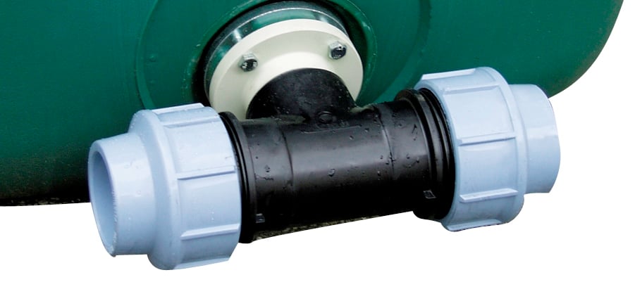 Universal flange con. T-piece 2"