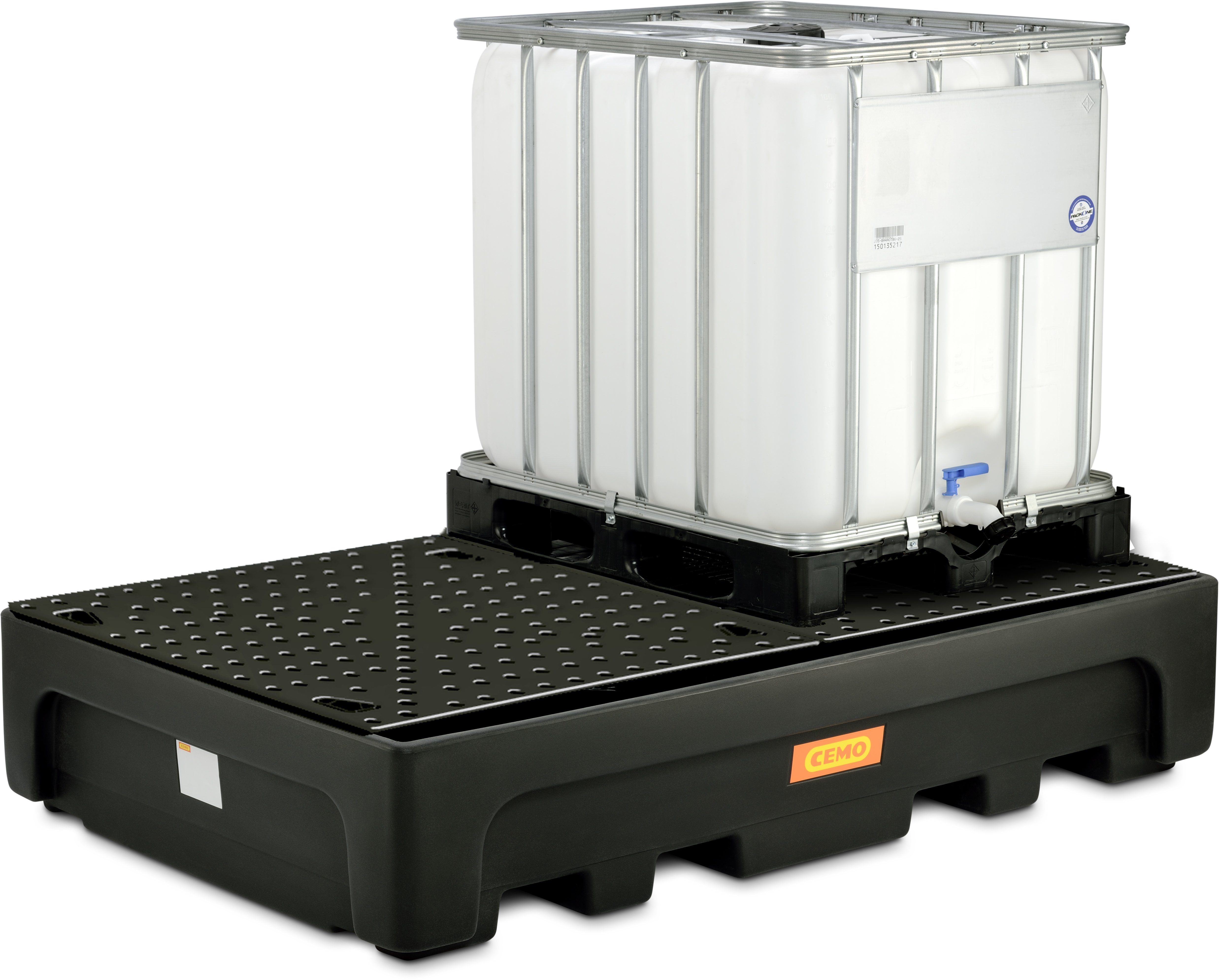 IBC spill pallet 1100/2-PE *** with PE grating ***