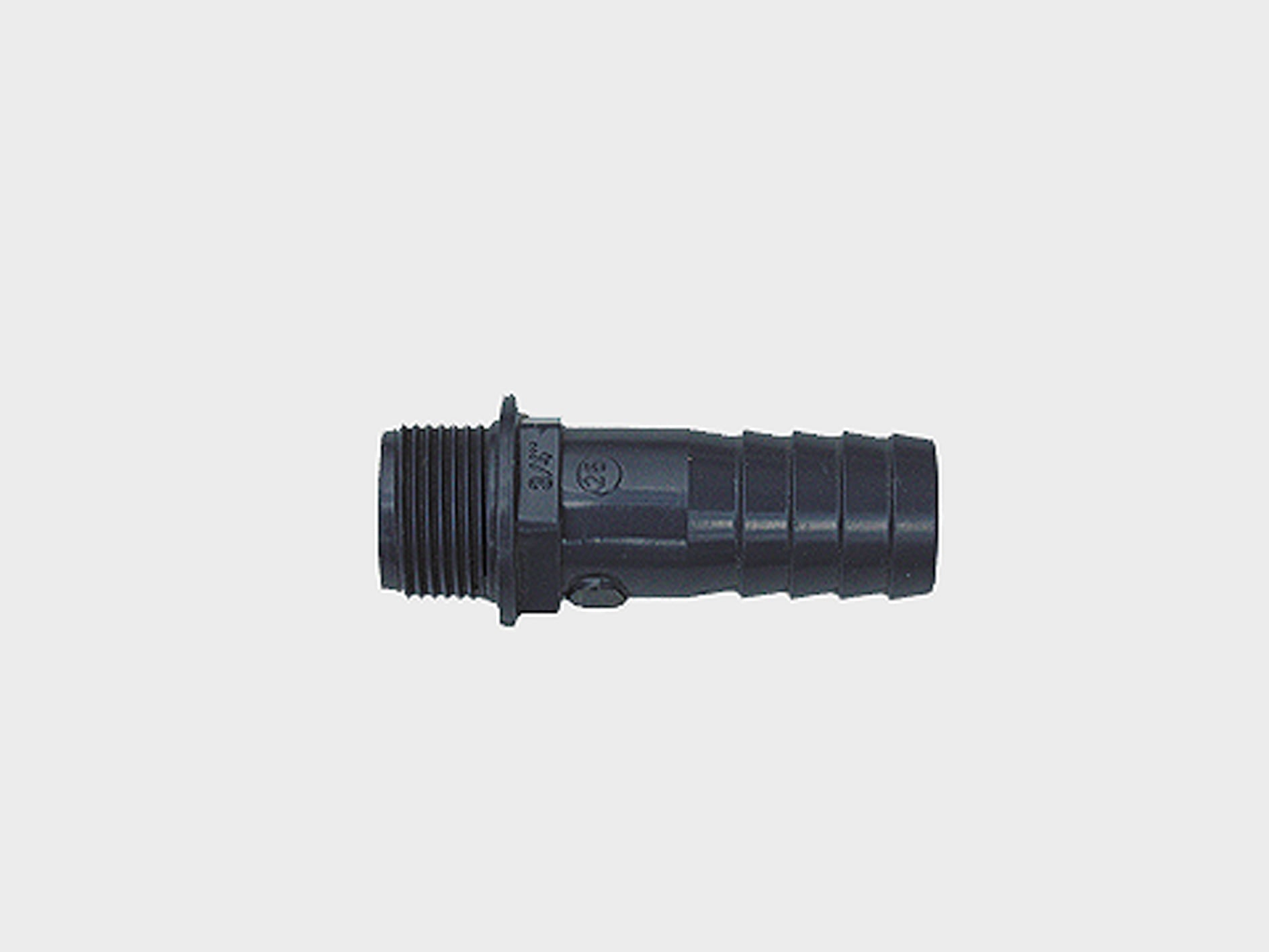 Threaded nipple (PVC) with hose nozzle