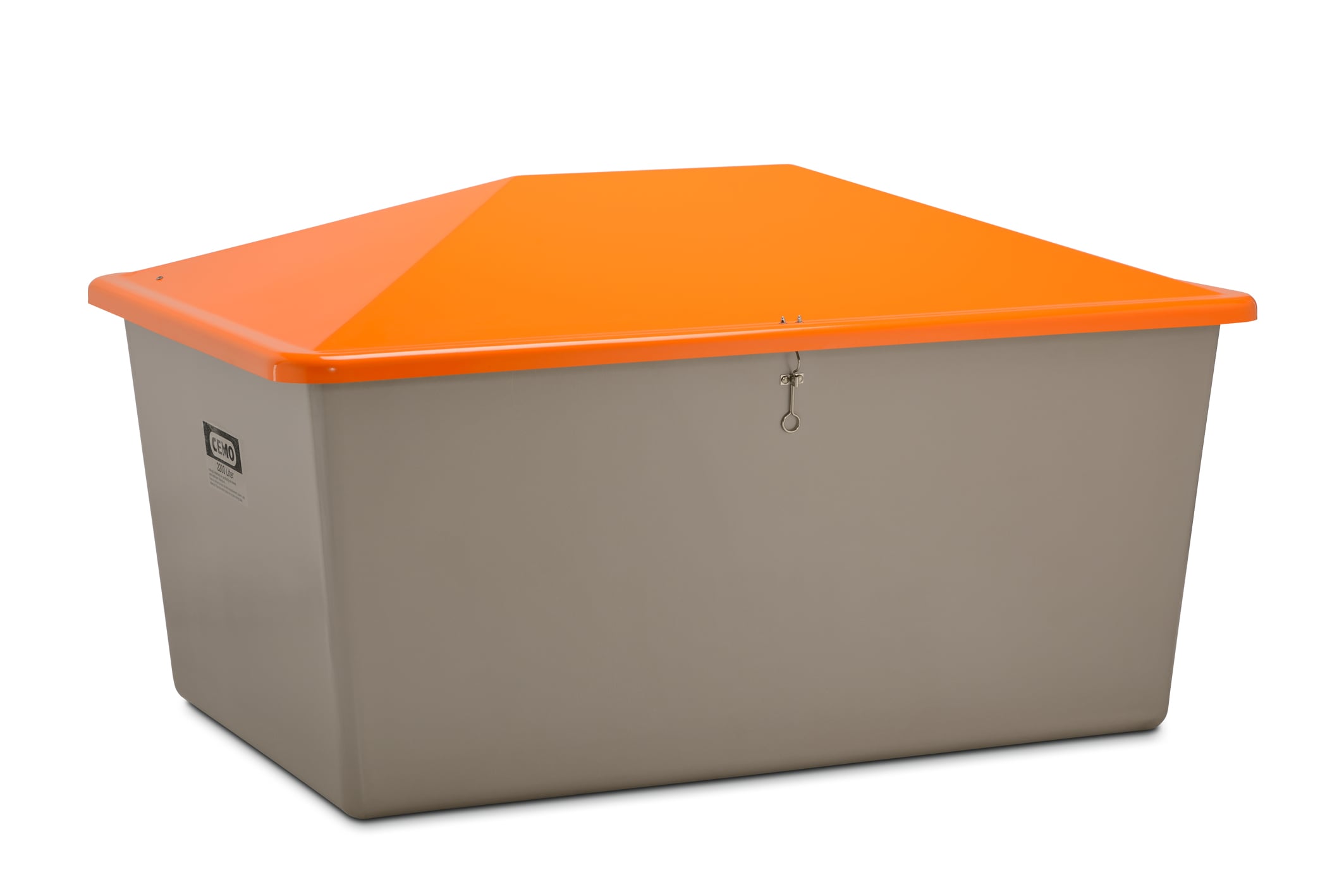 Grit box, without chute 2200 l, grey