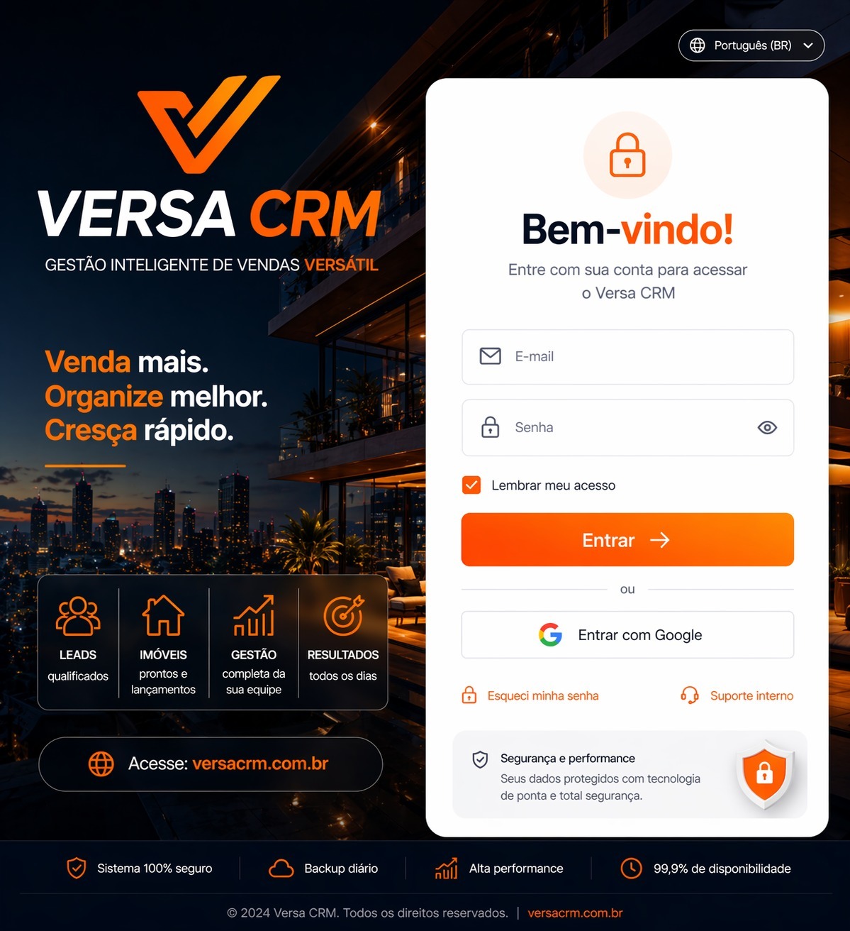 Versa CRM  template preview
