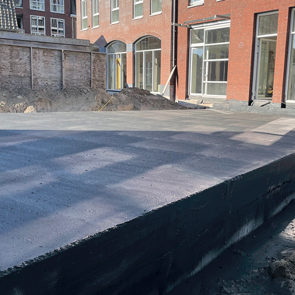 BelowGrade foundation slab waterproofing — spray applied system