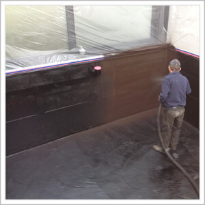 BelowGrade fully bonded membrane on below-ground structure