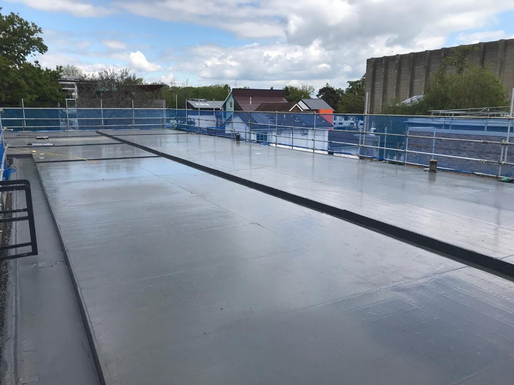 Industrial building roof coating installation — Forti Nova project