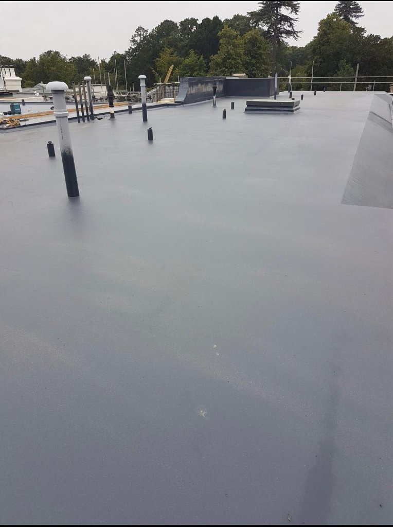 Polyurea membrane applied across complex details