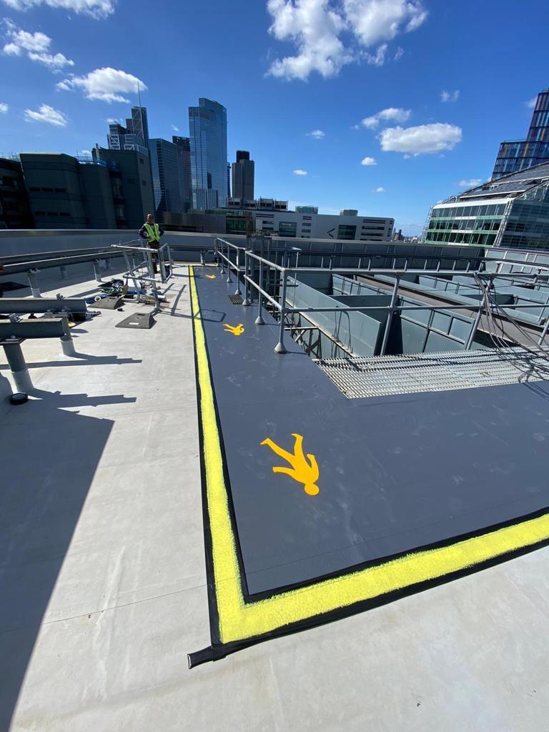 ProFast Flooring commercial rooftop anti-slip system — Forti Nova installation