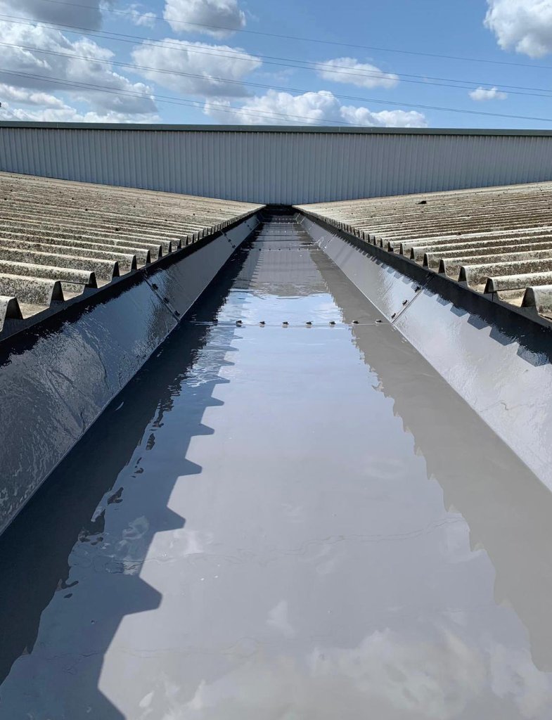 Technical specification document for commercial gutter lining and liquid rubber waterproofing system