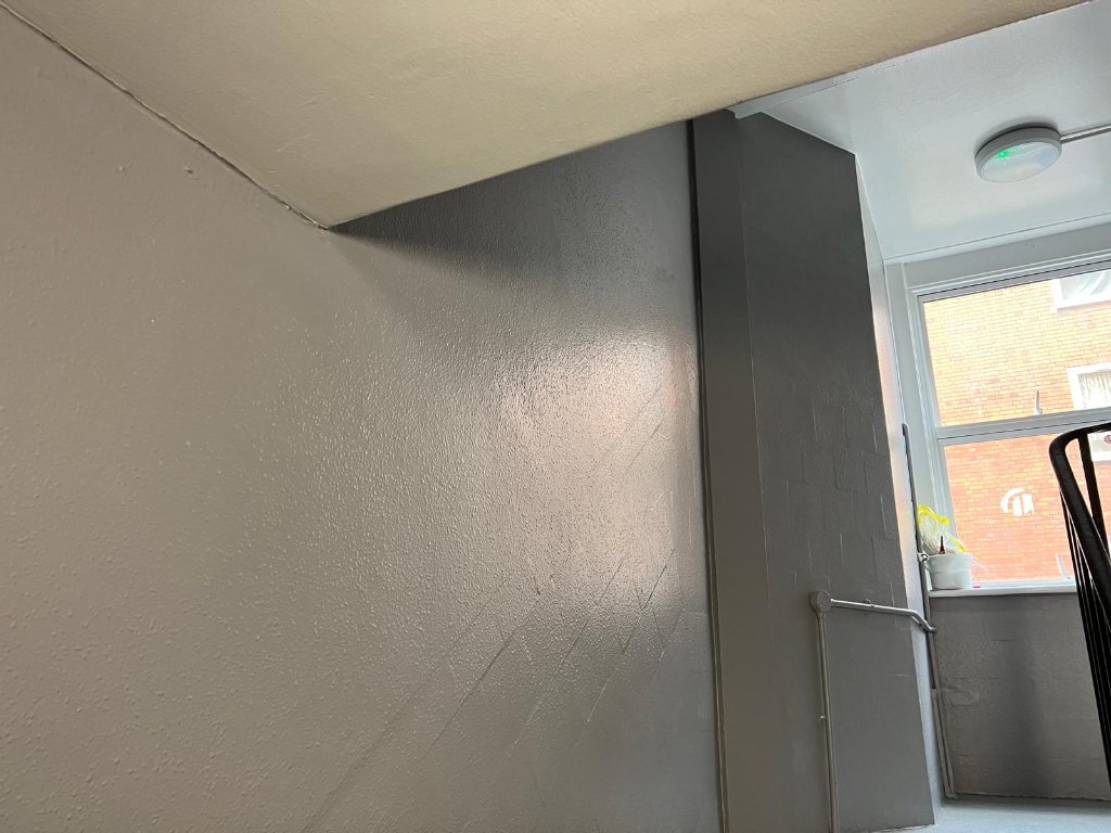 FireGuard Pro 200 applied surface — high-solid 2K polyurea fire protection coating