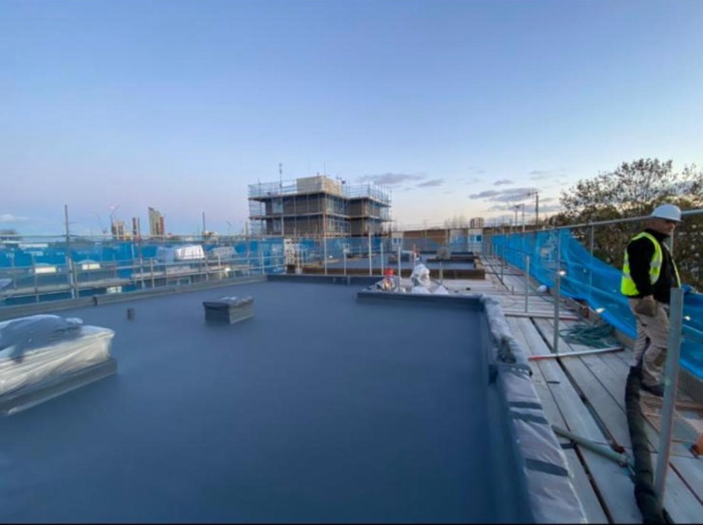 Commercial flat roof condition assessment prior to liquid waterproofing specification