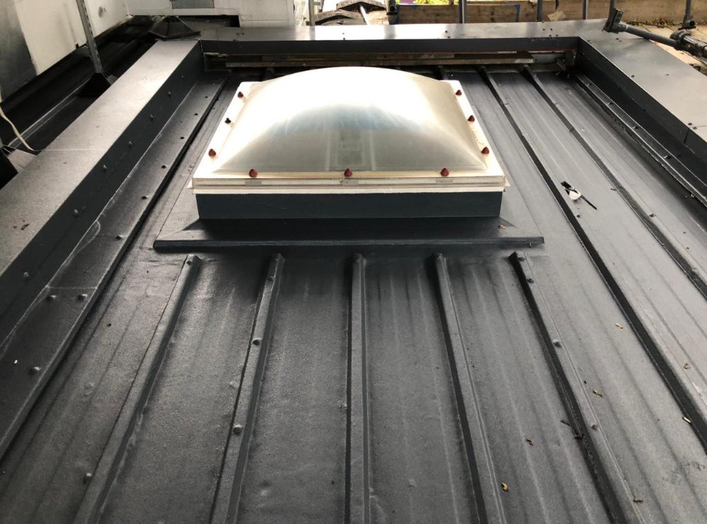 TopSpray35 rooflight upstand detail — protective coating detailing