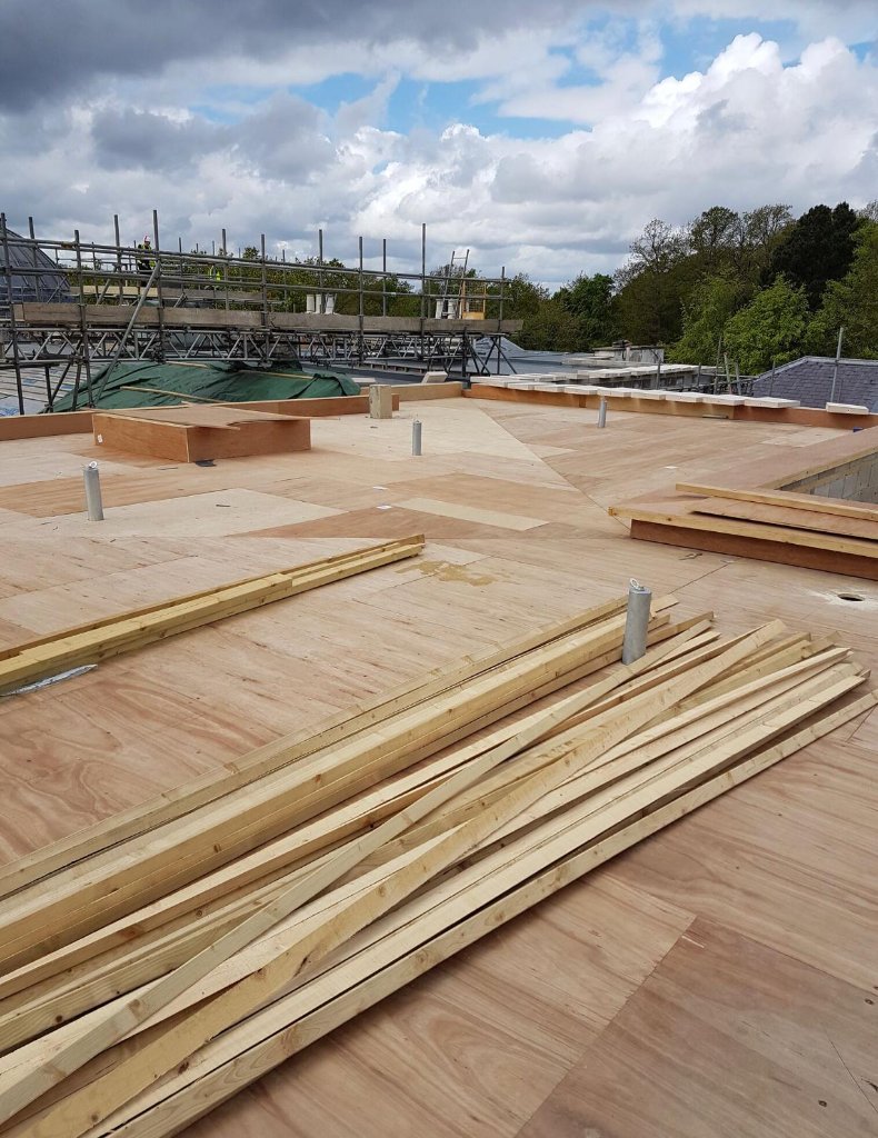 Completed hotspray polyurea membrane application