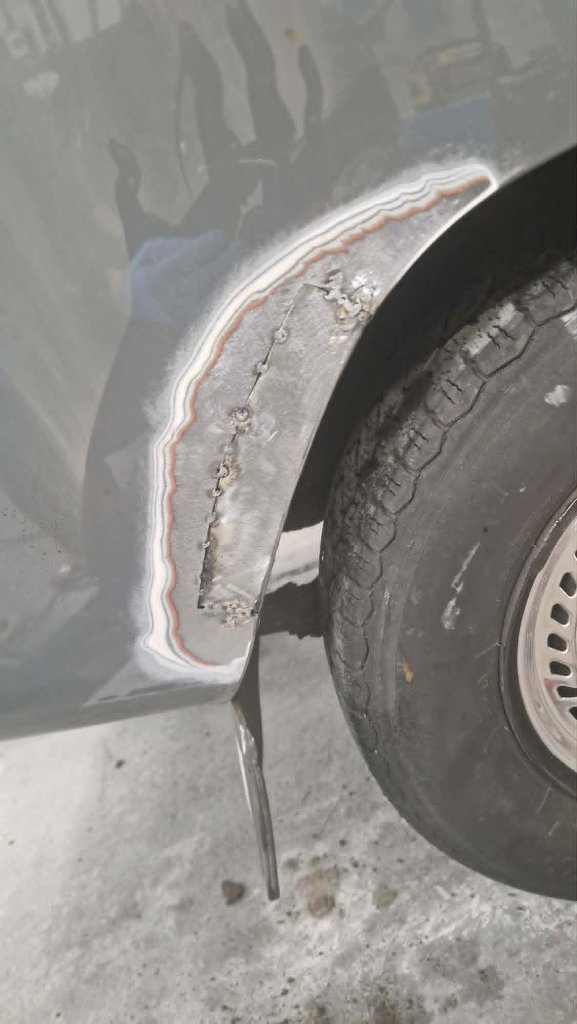 Car paintwork panel repair close detail — M&M Vehicle Repairs Tewkesbury