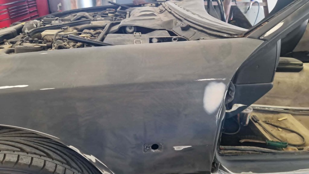 Classic Wolseley restoration in spray booth — M&M Tewkesbury