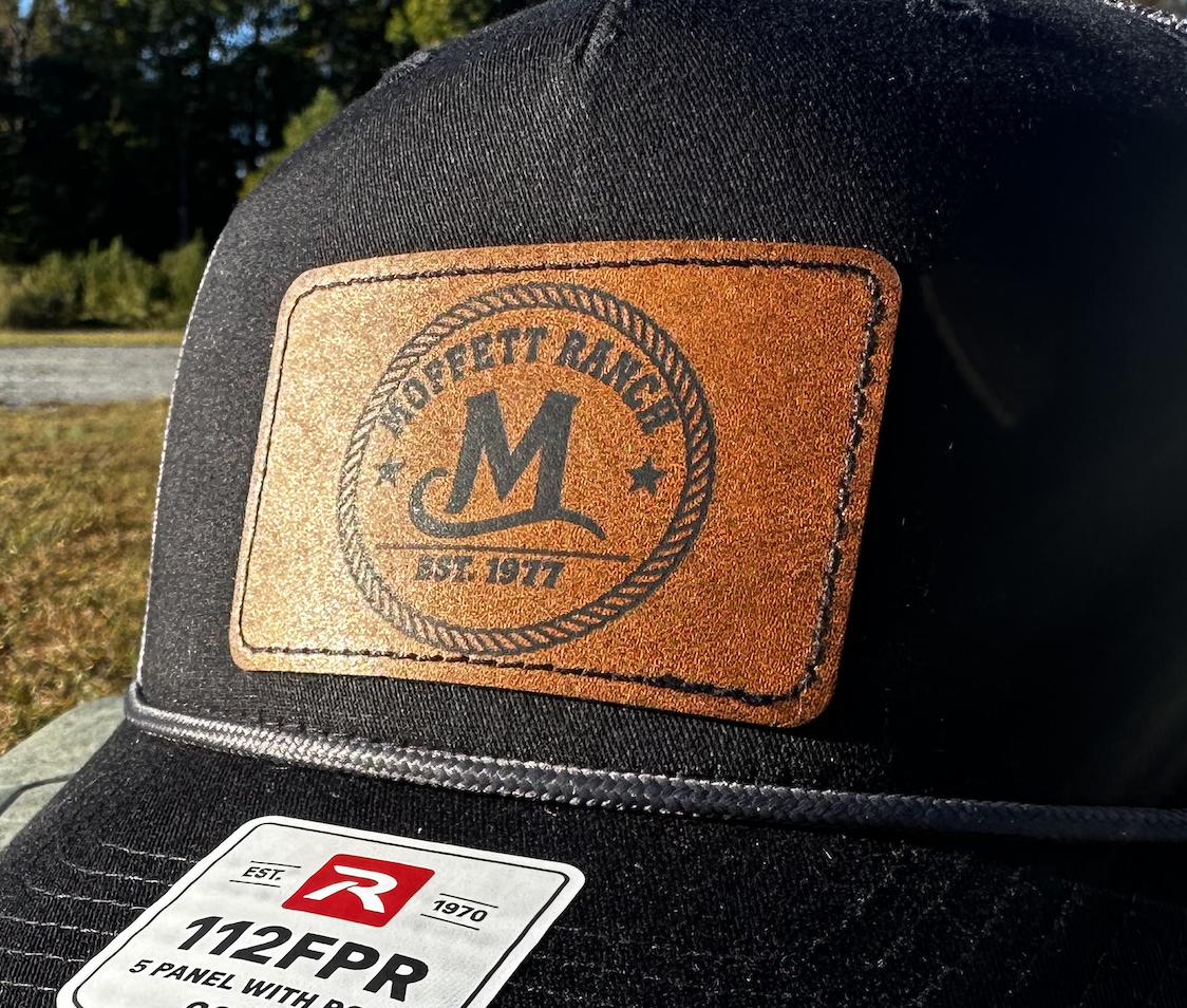 Real HatLink leather patch example on a Richardson cap