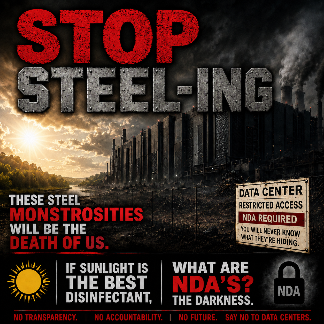 Stop Steel-ing: The NDAs Hiding What Data Centers Are Doing to Our Communities