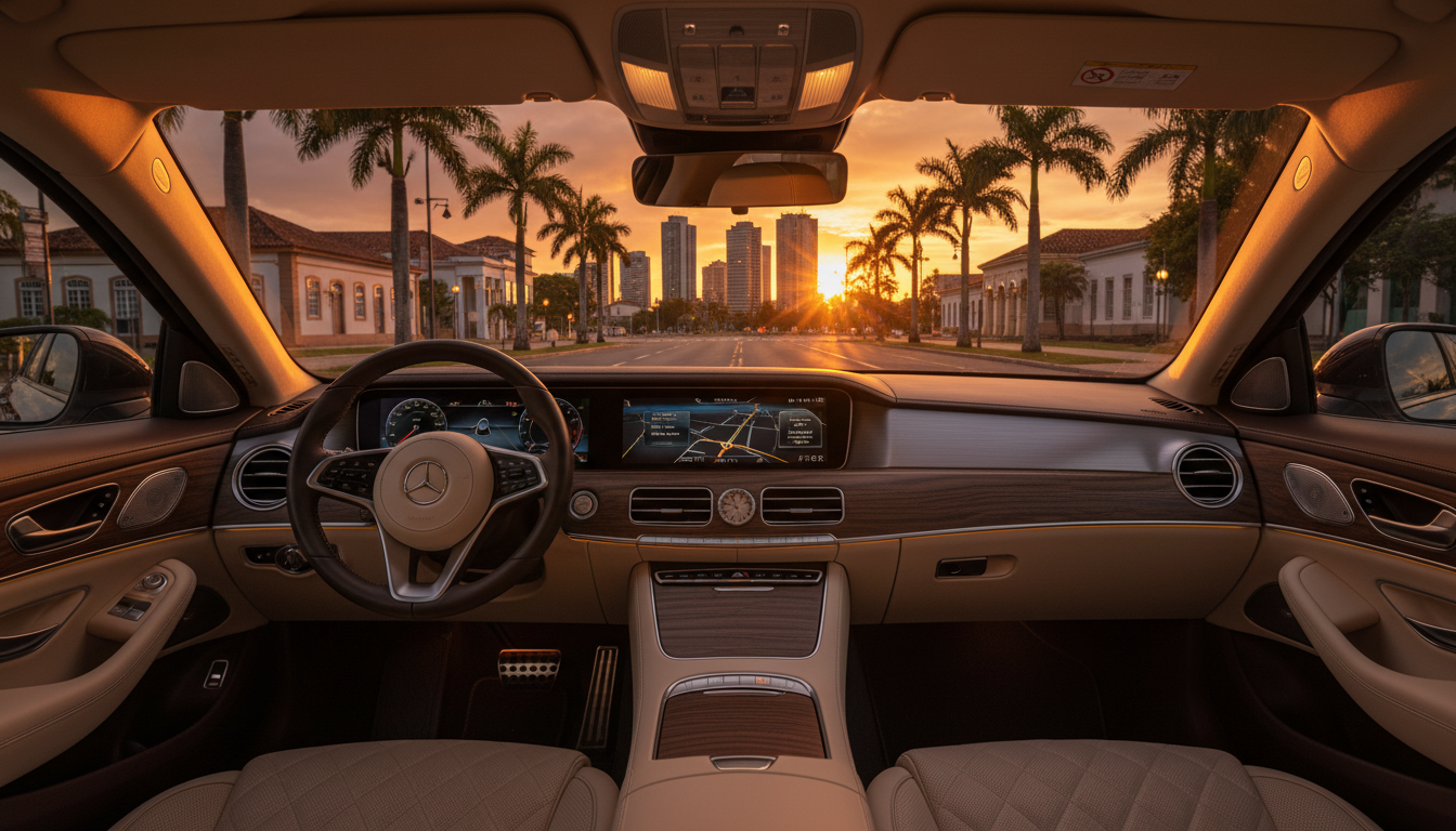 Interior de carro confortável em Presidente Epitácio