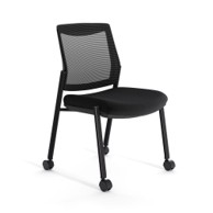 Mesh Back Guest Chair – Armless + Casters