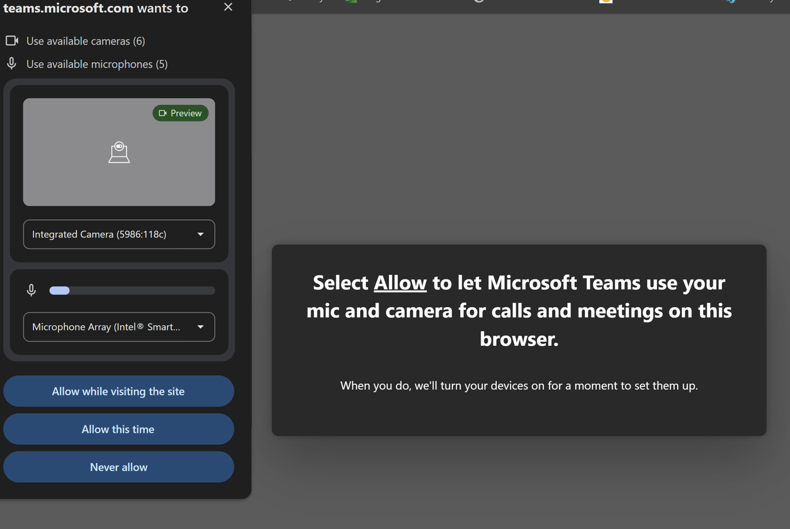 Step 3 — Allow Camera and Microphone Access
