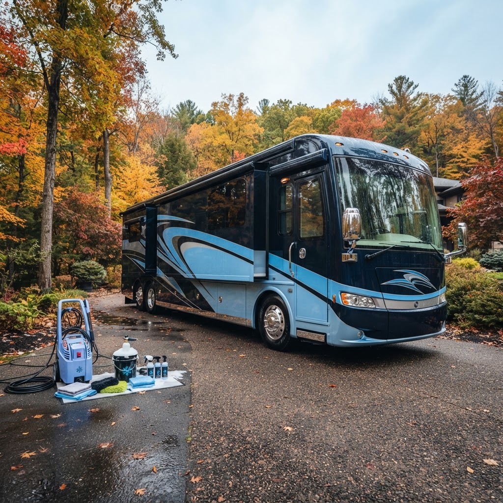 Winter Prep Blitz — freshly detailed RV