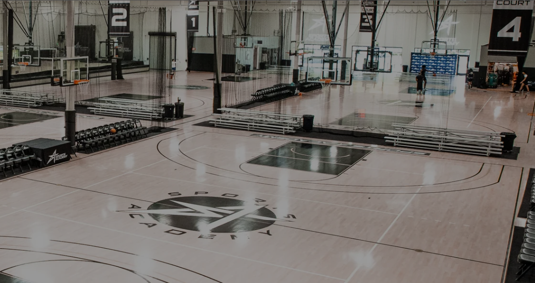 Sports Academy facility — multiple basketball courts