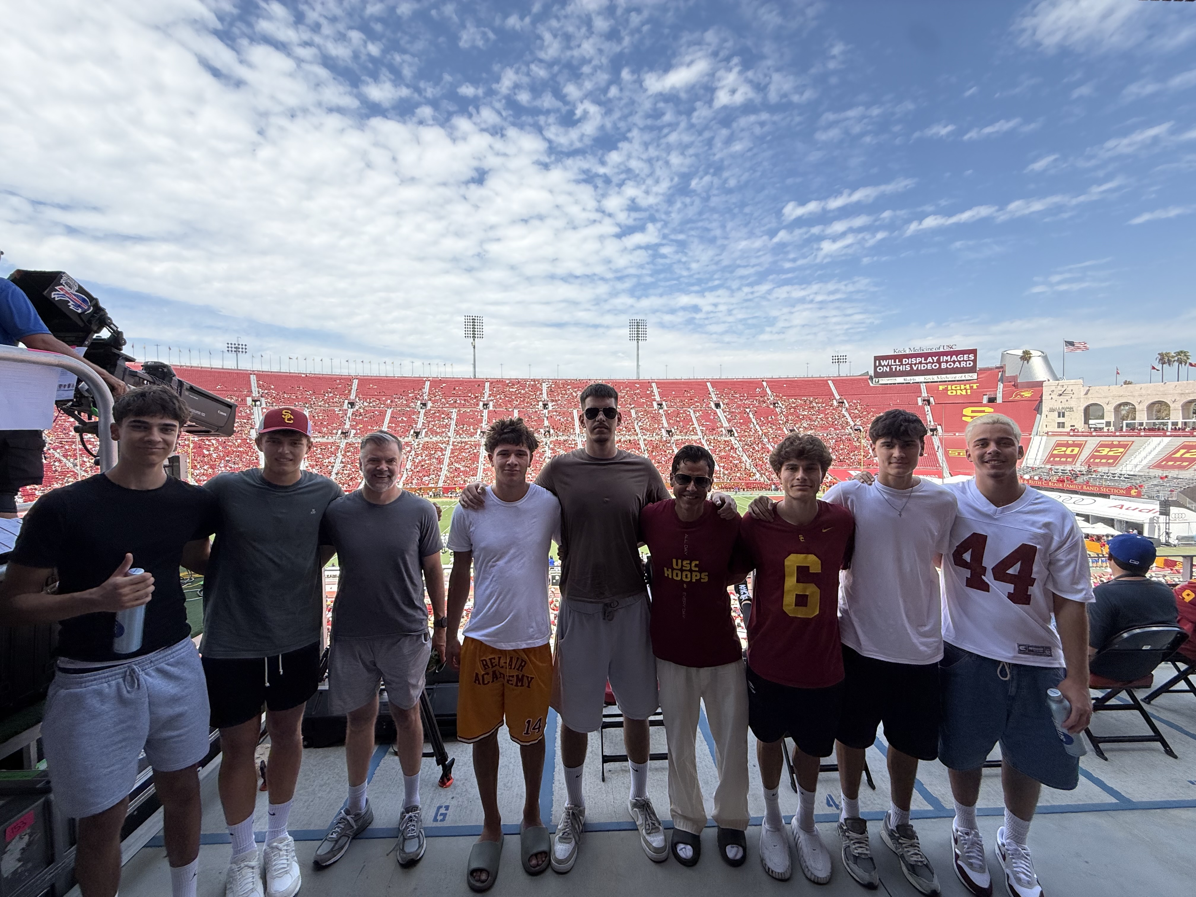 SC Global Academy athletes together at USC
