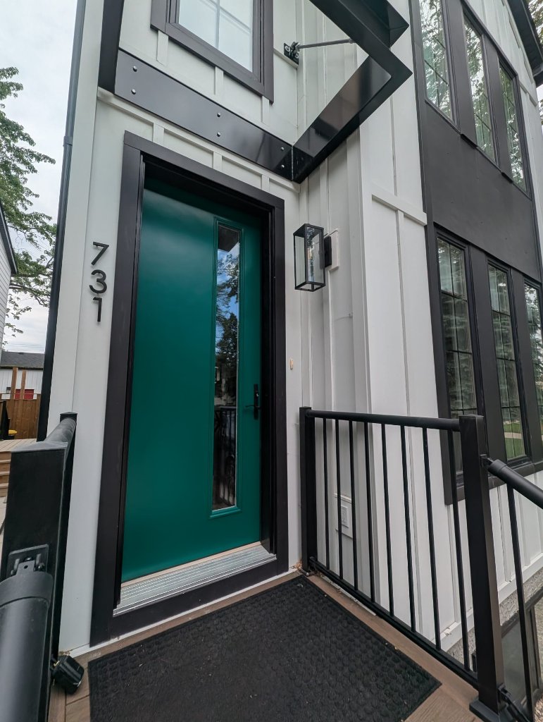 Teal Front Door