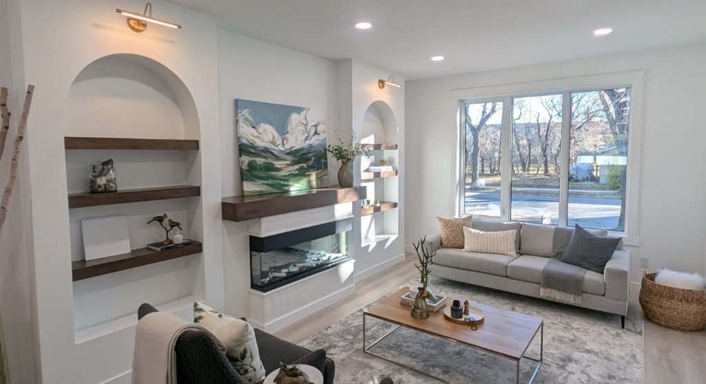 Beautifully painted interior living room by 3 Pillars Painting Saskatoon