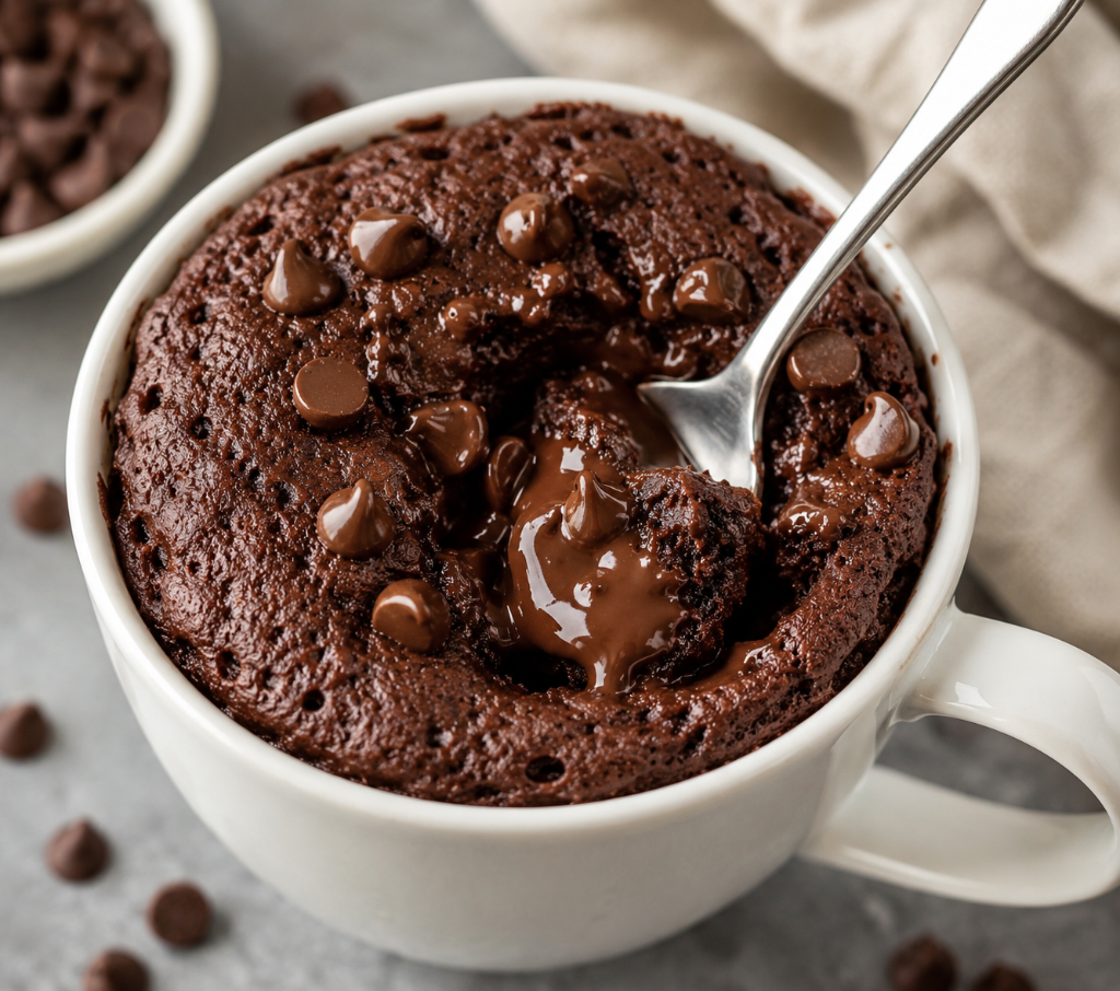 Chocolate Protein Lava Mug Cake