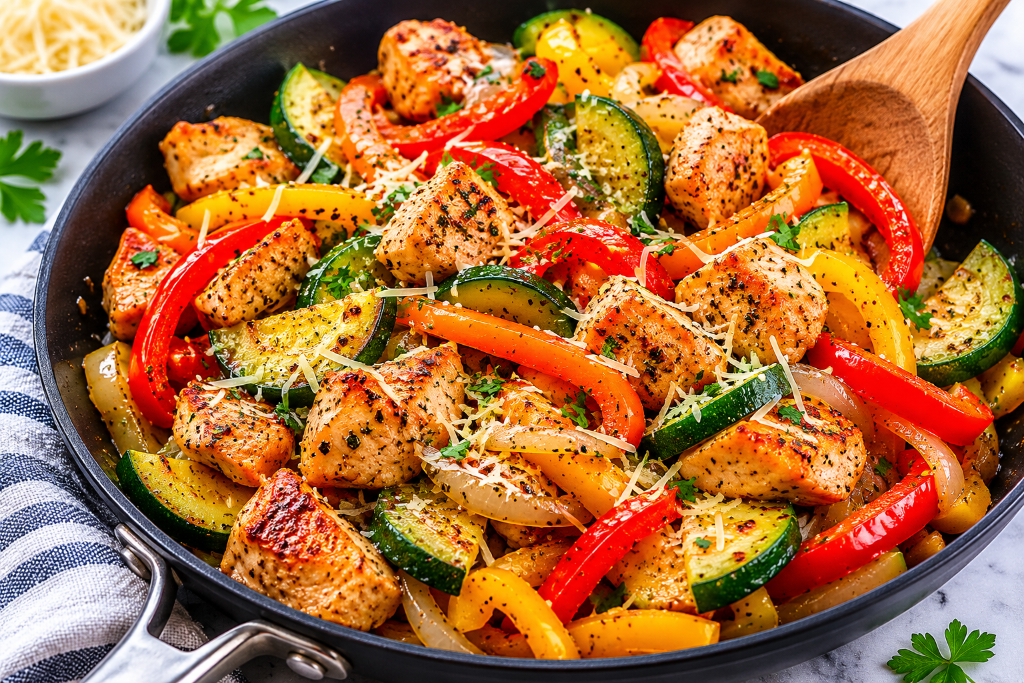 15 Minute Chicken & Veggie Skillet