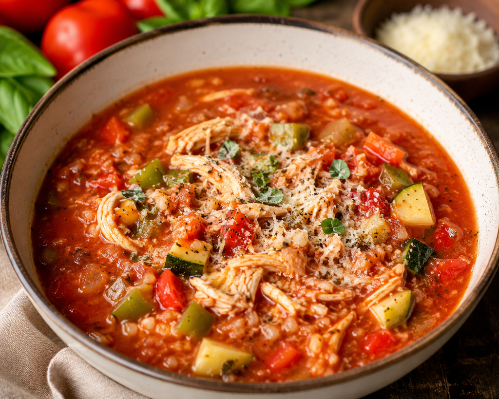 Protein Packed Pizza Soup