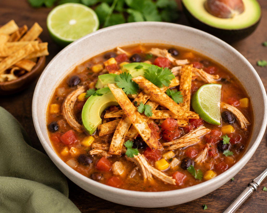 Slow Cooker Fiesta Chicken Soup