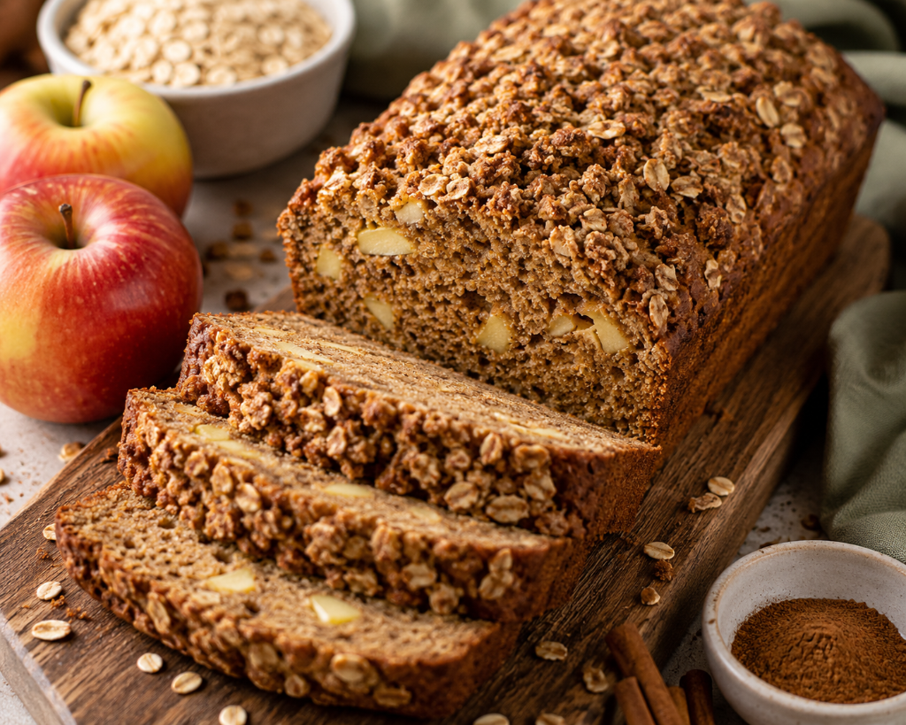 Rustic Apple-Oat Bread with Cinnamon