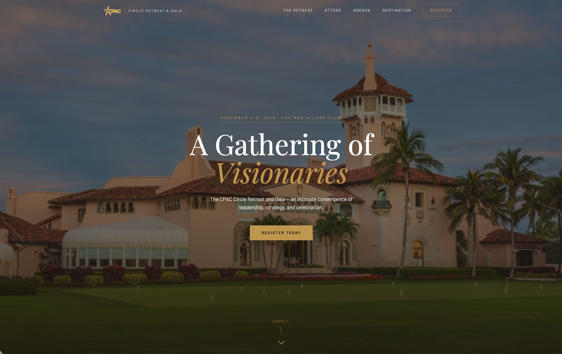 CPAC Events Microsites template preview