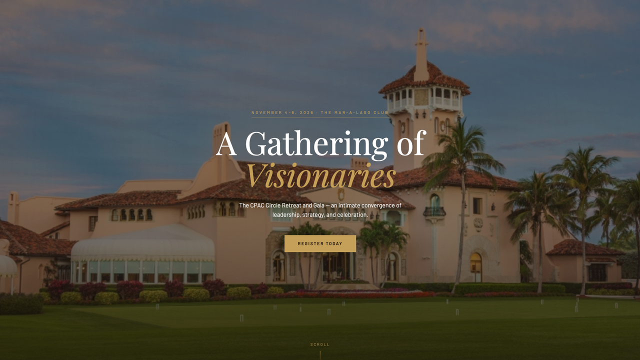 CPAC Events Microsites template preview