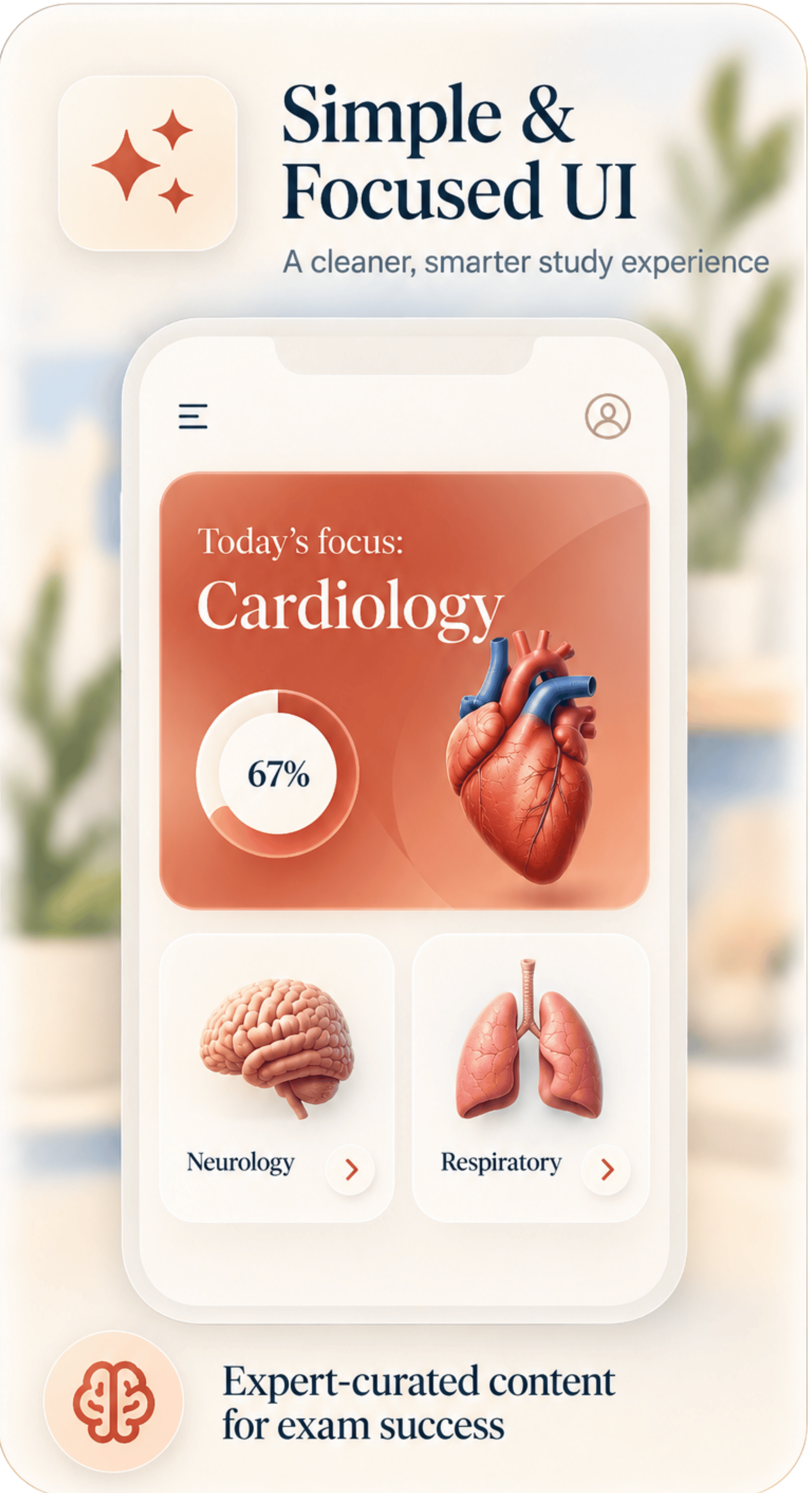 Simple & Focused UI