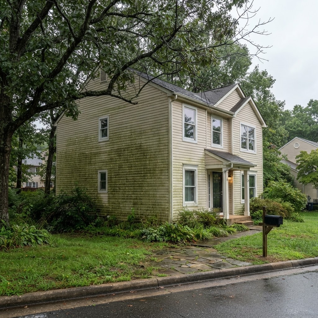 Why Vinyl Siding Turns Green — and Why High Pressure Makes It Worse