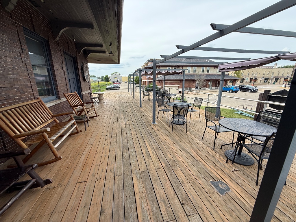 Weathered deck before restoration