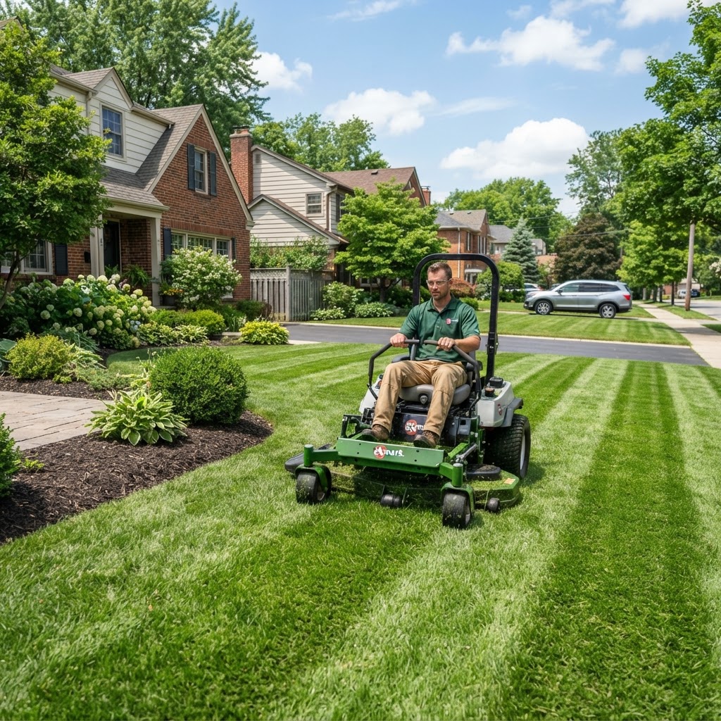 Professional lawn mowing
