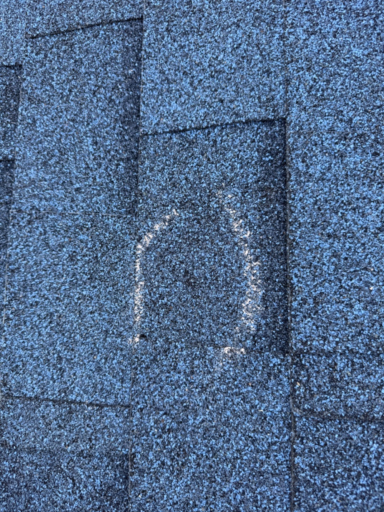 Pointing out metal roof damage