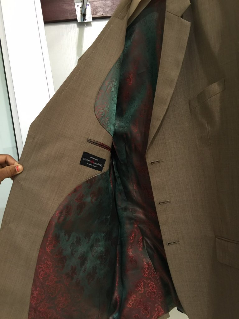 Tan Suit — Paisley Lining