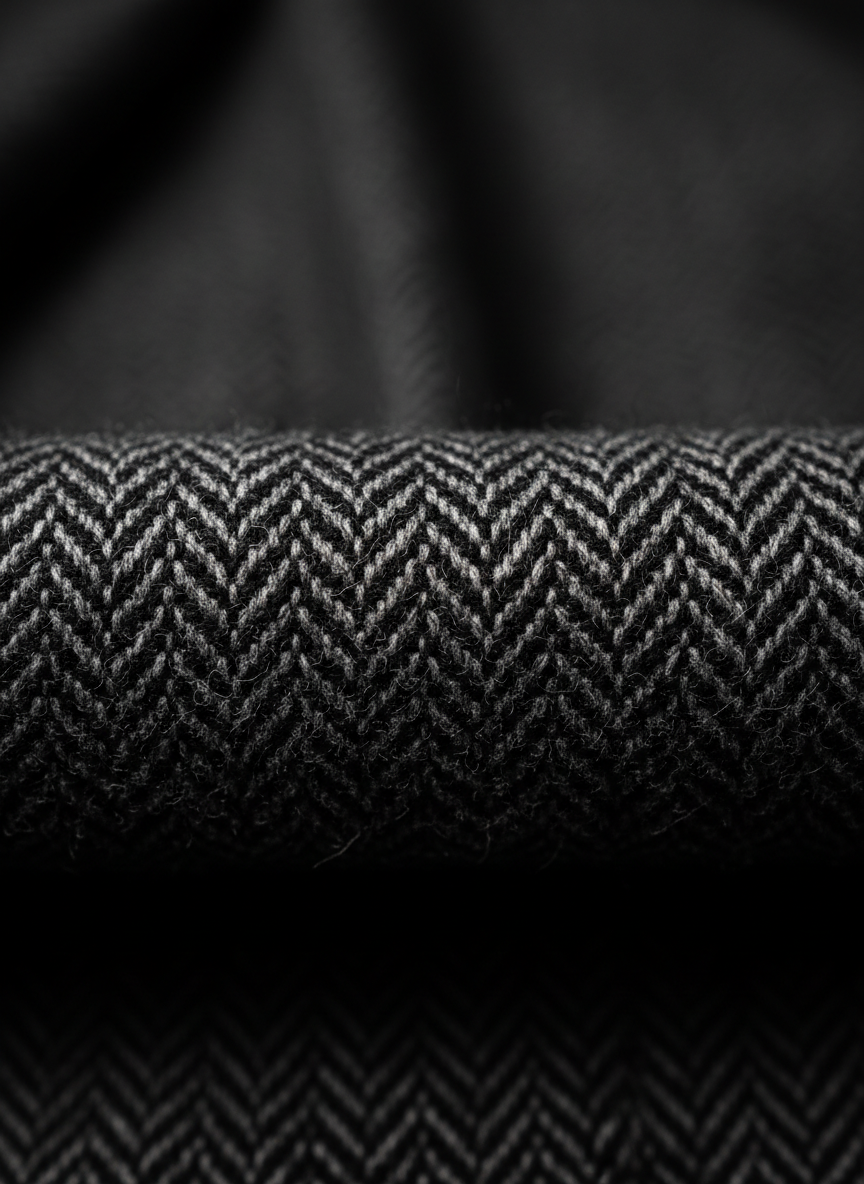 Charcoal Herringbone