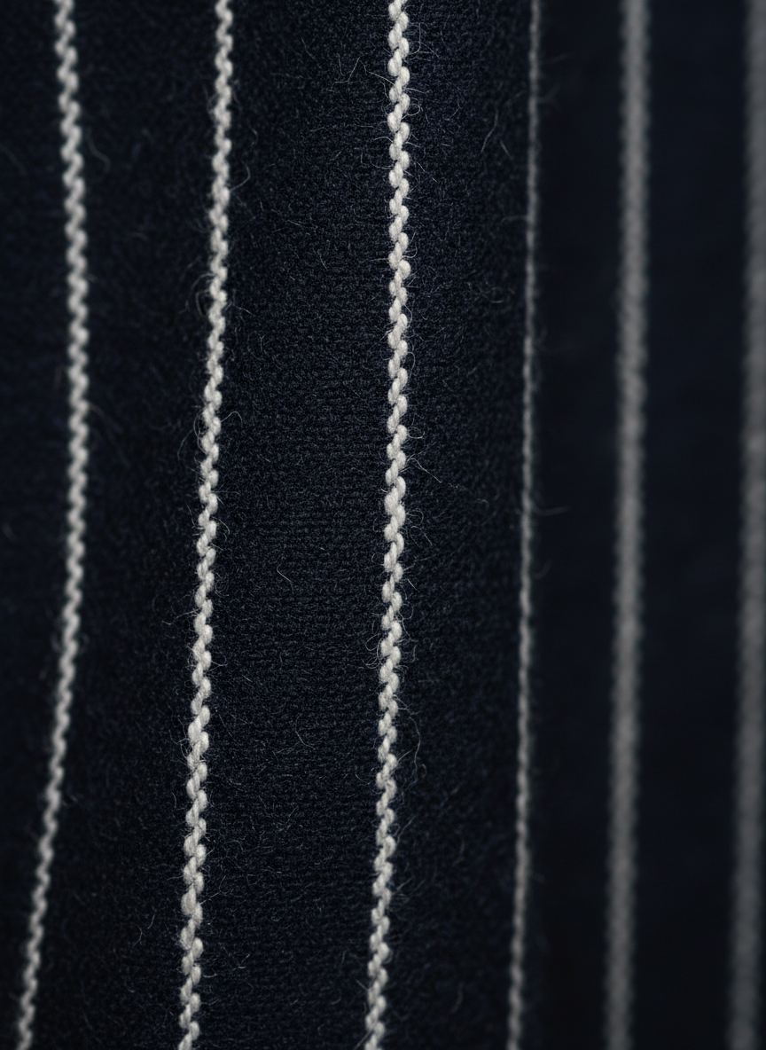 Navy Pinstripe