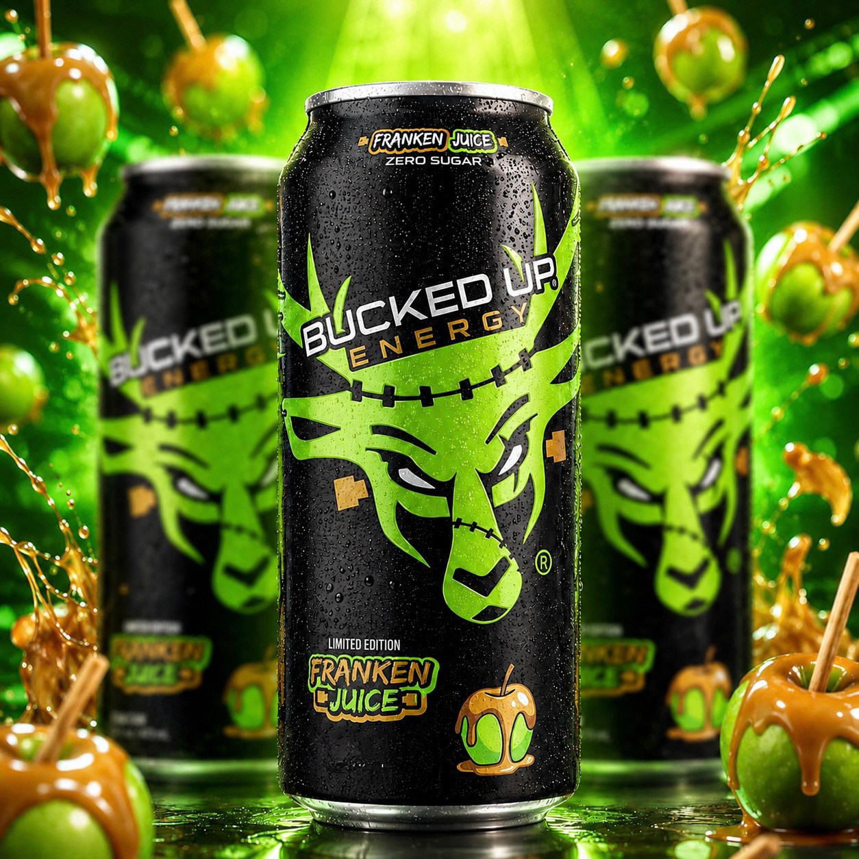 Bucked Up Just Turned Franken Juice Into an Energy Drink — Caramel Apple Is Here for Fall