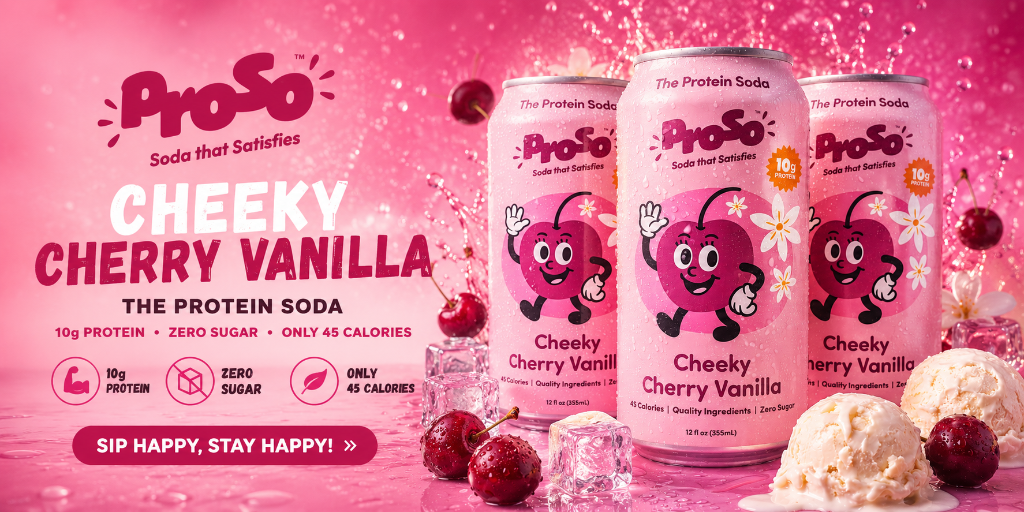 ProSo Cheeky Cherry Vanilla Protein Soda
